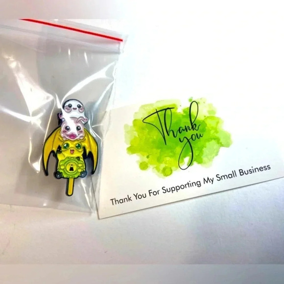 Digimon - The Crest of Hope w/ Poyomon, Tokomon & Patamon  ☀️💛 - Picture 5 of 5